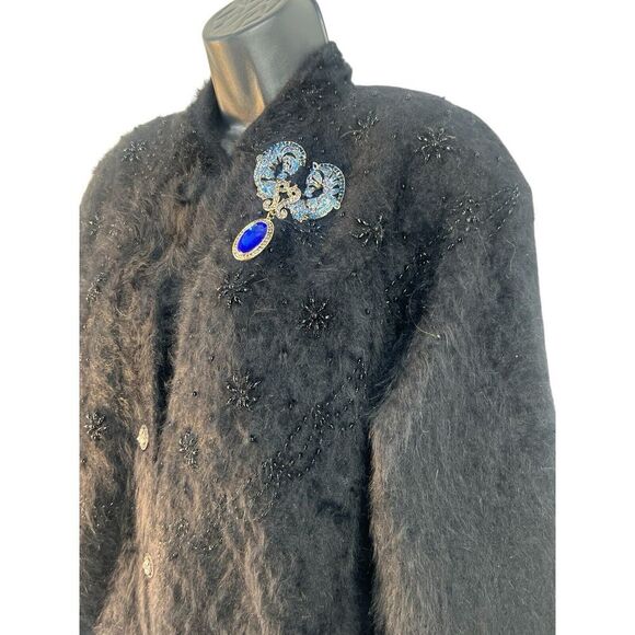 old money glam retro large‎ 4'' double Horse rhinestone State pin brooch 4 x 3'' - Picture 12 of 13